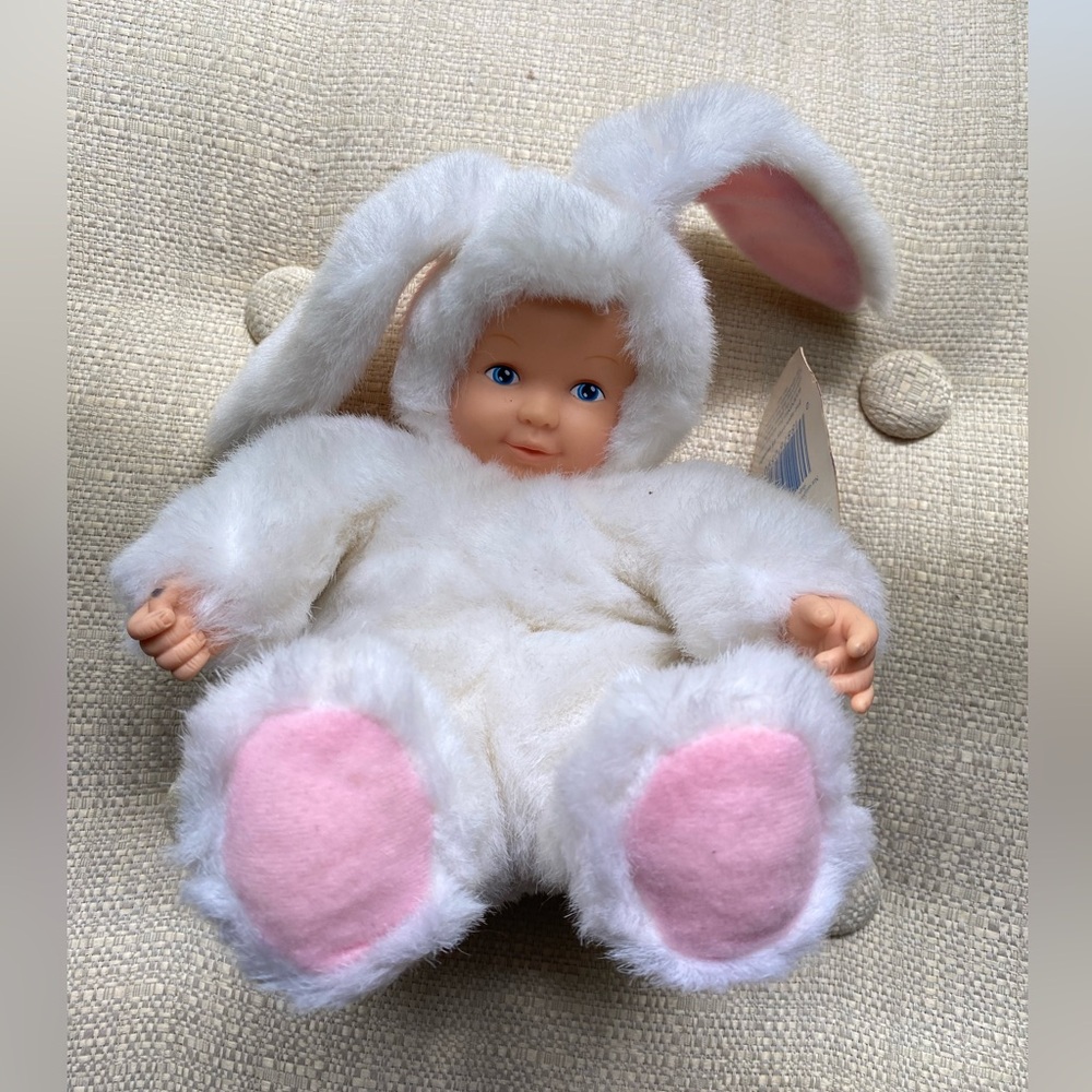 Vintage 1998 ANNE GEDDES Baby Bunnies Bean Doll Filled Collection With Tag